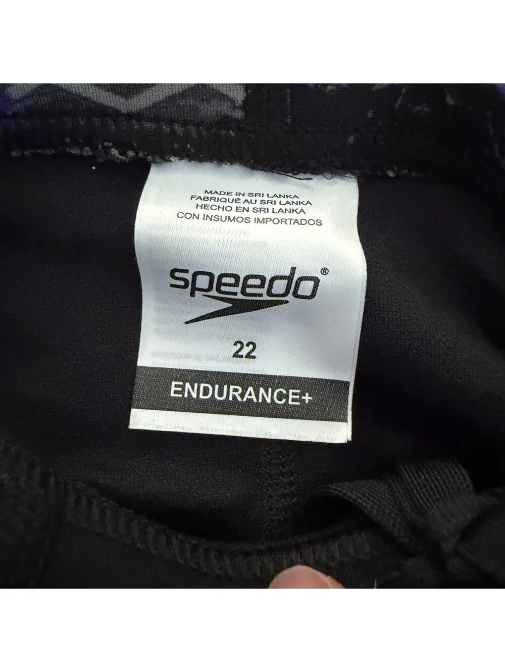 NWT Speedo Boys Youth 22 Ruse Blocks Endurance+ Swim Jammers‎ Purple Black